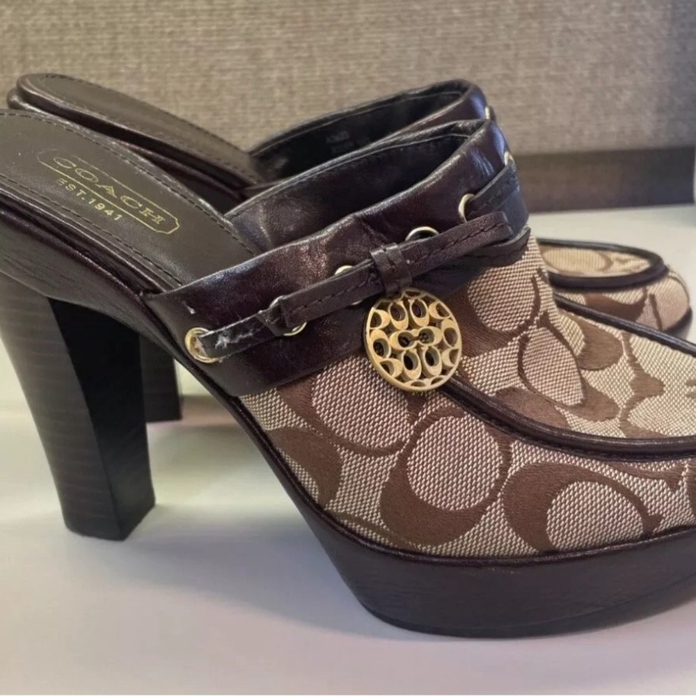 Coach Jodey Sig Mules A3623 Like New Without Tags Size 6B - Picture 10 of 10